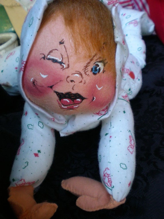 Sale Vintage Collectible Annalee Baby Dolls in Pajamas