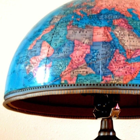 Upcycled Globe Lamp