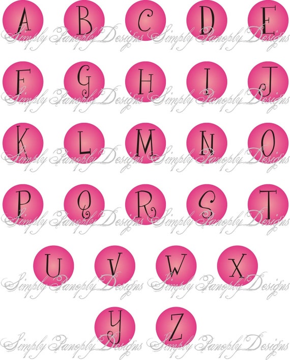 pink-girly-alphabet-1-inch-circles-digital-download-buttons