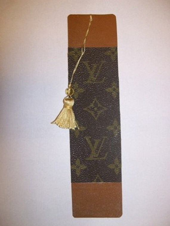 Louis Vuitton Monogram Leather Fabric Bookmark / LV Book Mark