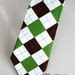 Little Guy Necktie Tie - Brown and Green argyle - (You pick the size) - Newborn - 10 years (Made to Order)- SALE