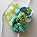 SPRING CLEANING SALE - Blossom headband- Teal Aqua Green - Photography Prop - Wedding