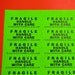 60 PERSONALIZED FRAGILE Handle With Care Labels. 2 Sheets Neon Green 1-Inch Labels 2474