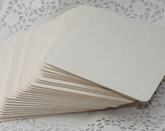 10 Blank White Coaster Squares, 4" Square Light/Medium/Heavy Weight Coasters, Chipboard Coasters, Paper Board Coasters, Weddings