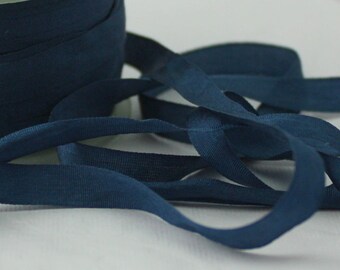 Navy Blue Silk Ribbon, 1/4" wide by the yard, Weddings, Gift Wrapping, Nautical Wedding, Invitations, Party Supplies, Jewelry Supplies