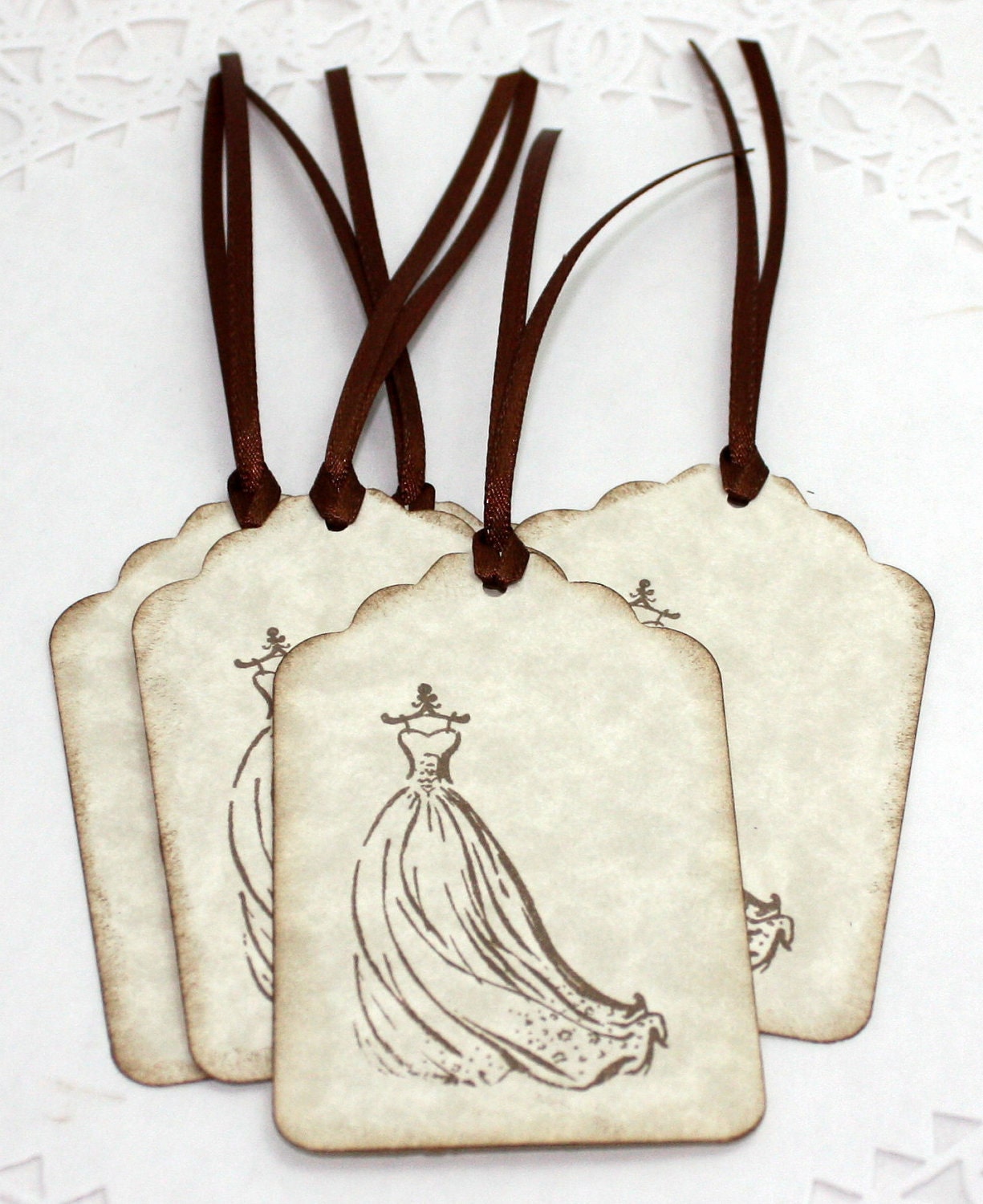 10 Handmade Gift Tags Bridal Shower Tags Sweet 16 Tags