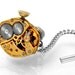 Steampunk Tie Tack, Bulova Gold Vintage Watch Movement