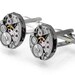 Steampunk Cuff Links with Vintage Benrus Watch Mechanisms, Industrial Style Cufflinks
