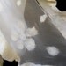 Nuno Felt Scarf Ruffled Floral White Wavy Silk Cashmere Wrap Wedding Bridal Accessory