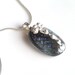 Smoke Gray and Dichroic Glass Necklace - Fine Silver Accents