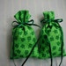 St. Patrick's Day Sachet-'Lavender Rose' Fragrance-Green-Cotton 'Shamrock' Print Sachet-Green Ribbon-Cindy's Loft