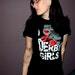 I heart Derby Girls with custom DERBY NAME on back
