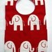 Toddler Bib or Oversized Baby Bib - Red Elephant Baby Bib SALE Buy Three Get One FREE