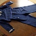 Vintage WW2 1940s Childs Sailor Suit Navy Blue and White Size 3