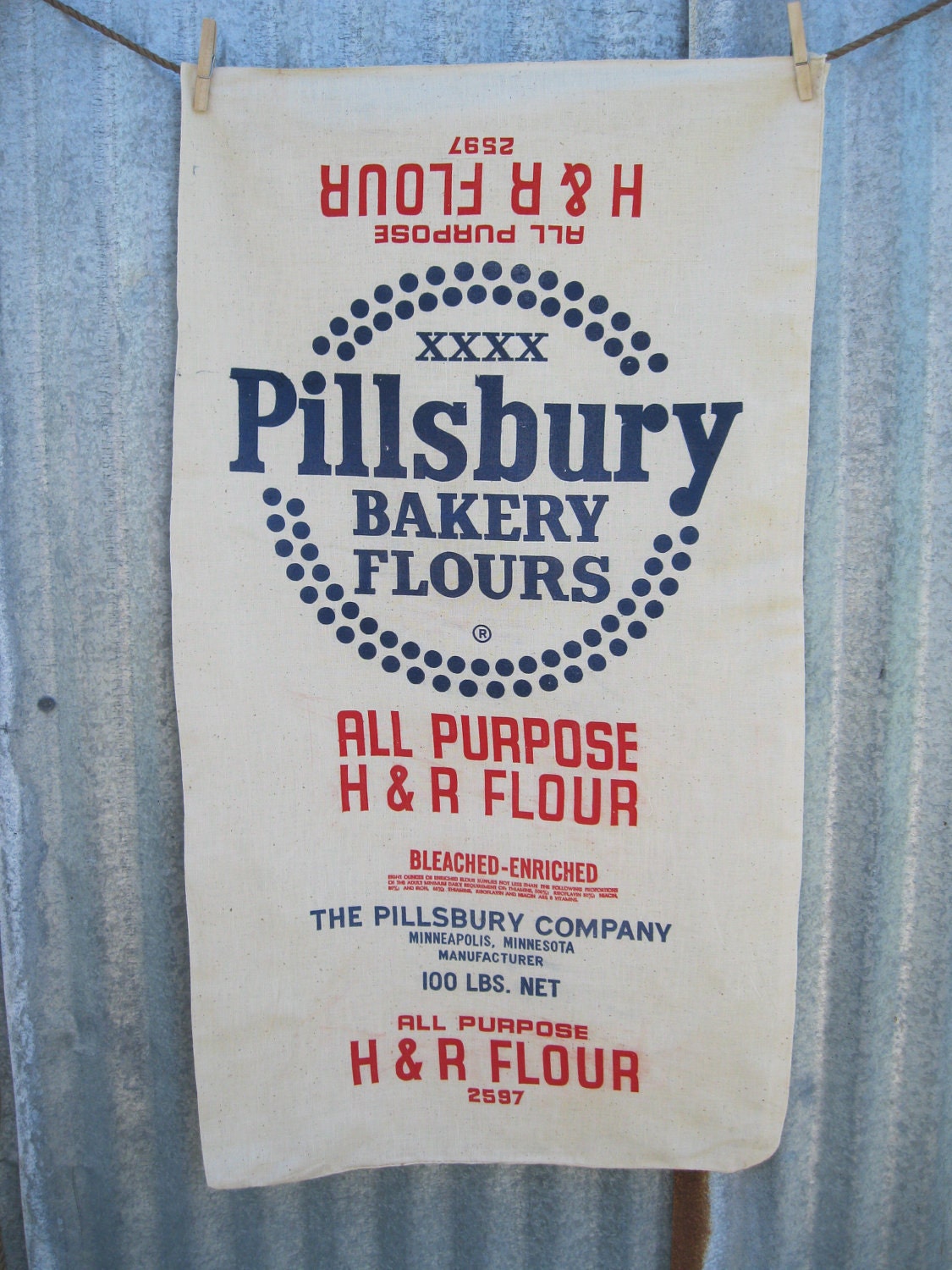 Reserved EXTRA Large Flour Sacks 100 lbs Pillsbury Bakery