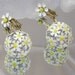 Retro 1960s Dangling Daisy Ball Enamel Clip Vintage Earrings