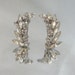 Vintage Climber Earrings. Crystal Clear Rhinestones. Napier. Wedding. Bride.