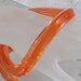 Vintage Tangerine Lucite Bracelet. Orange Lucite Bangle.