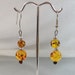 RESERVED for ELIZABETH Vintage Glass Earrings Art Glass Honey Amber
