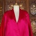 Vintage 1980s Galanos Red Silk Tent Coat