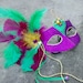 Mardi Gras Purple Green and Gold Masquerade Mask