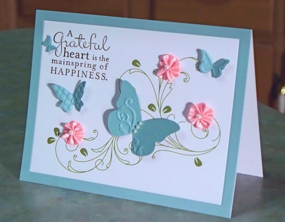 Butterflies Thank You Card Stampin' Up Pursuit of