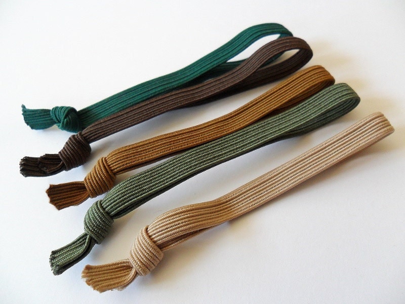 Camo Military Elastic Hair Ties 5 Hair Accessory for Men