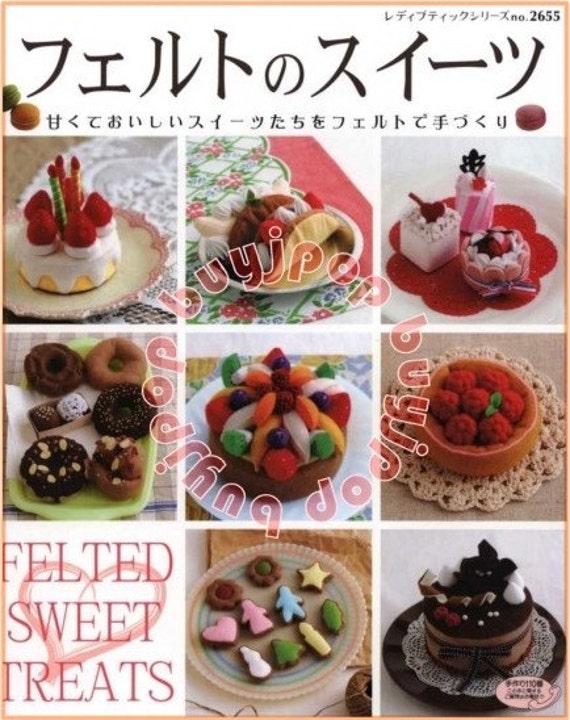  Japanese Craft Pattern Book Felt Food Cake Sweet Bread