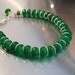 Emerald Gemstone Bracelet with Natural Faceted Emerald Rondelles and Sterling Silver