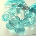 SALE - Aqua Blue Quartz Faceted Onion Briolettes - Matched Pair 10.5mm