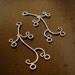 SALE - One Pair Bali Sterling Silver Curly Q Chandelier Findings (2 pieces)