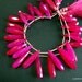 CLEARANCE - HOT Pink Chalcedony Faceted Elongated Briolettes, 7.5 x 33mm - (1) Matched Pair