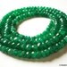 SALE - BRIGHT Green Zambian Emerald Faceted Rondelles, 3.8-4mm - 3" strand