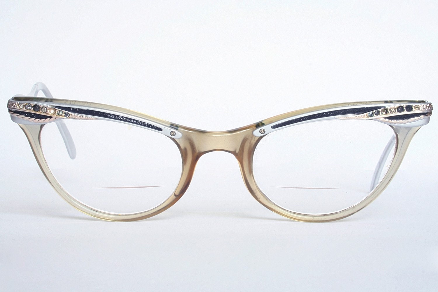 Jeweled Cat Eye Glasses Frames by Marine USA