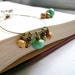 Smiley - turquoise rose golden dangle fairy long earrings
