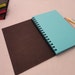 Bright chalkboard journal - (neon blue, spiral, half page)