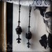 earrings - Garnet Drops - - - gothic, memento mori, dark, anatomical, ... - - - EtsyDarkSide