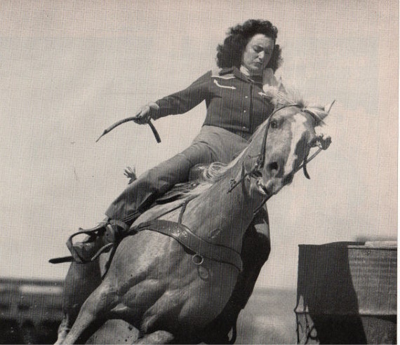 vintage cowgirl rodeo texas 1948 advertisement by FrenchFrouFrou