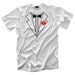 White Tuxedo tshirt Tux funny prom halloween costume wedding Bachelor Party t shirt
