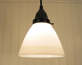 Calais I. VINTAGE Milkglass PENDANT Light