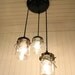Vintage Clear Canning Jar CHANDELIER Created NEW