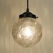 Diamond Crackle. Mid-Century Replica Clear PENDANT Light