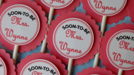 Bridal Shower Cupcake Toppers Il_570xn