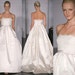 Strapless Satin and Lace A Line Wedding Gown