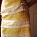 CLEARANCE SALE - Vintage 1960's Sunshine Yellow and Lace Cotton Fitted Shift Dress M