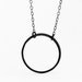 Circle Necklace in Oxidized Sterling Silver