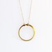 Gold Circle Necklace in Gold Filled and Vermeil - Simple Everyday Jewelry