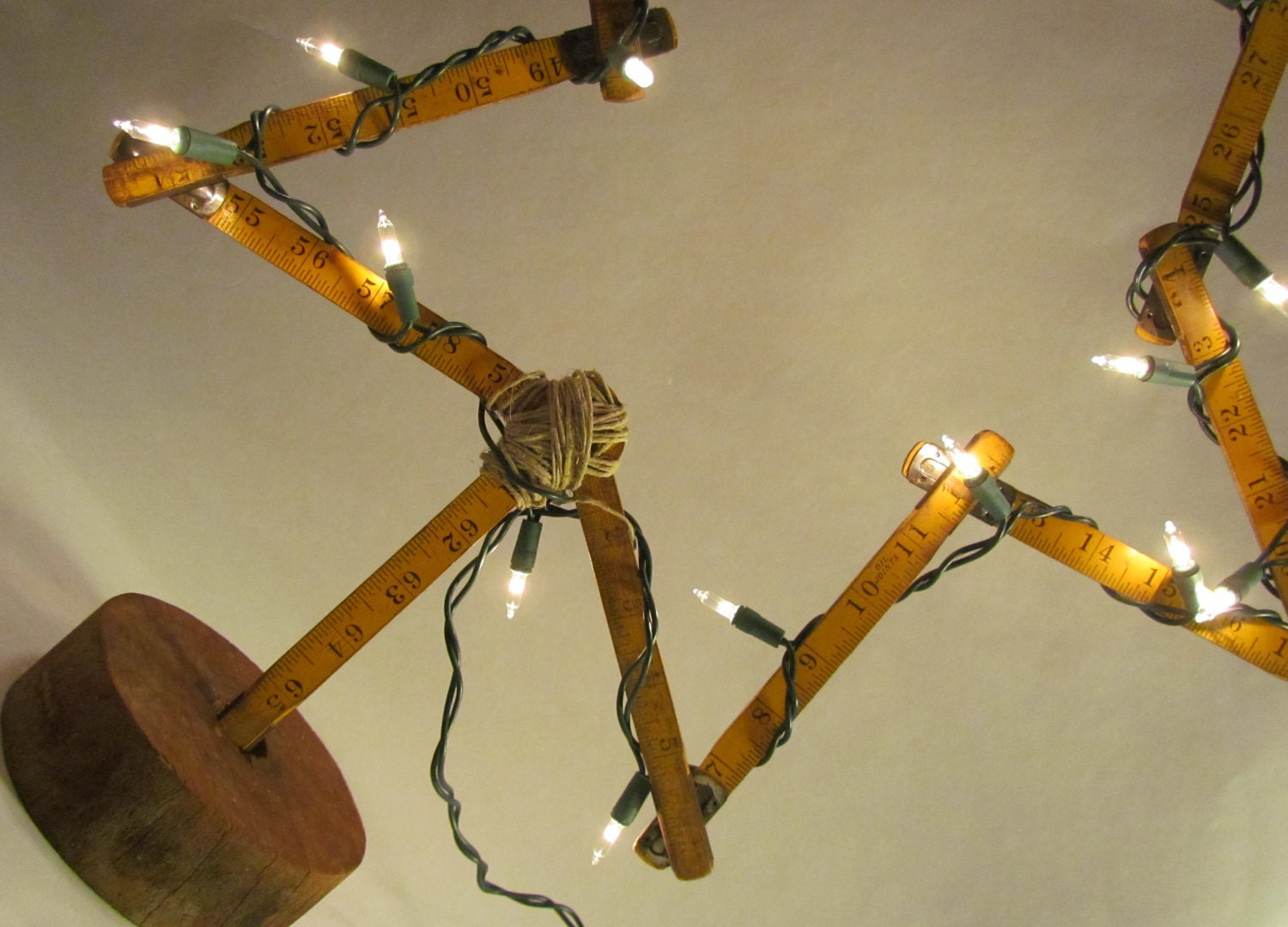 Rustic star Christmas tree topper made from vintage Lufkin