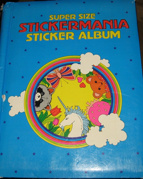 Items similar to vintage 1980s sticker album LOADS of stickers on Etsy