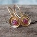 Gold Filled Domed Discs and Tourmaline Earrings